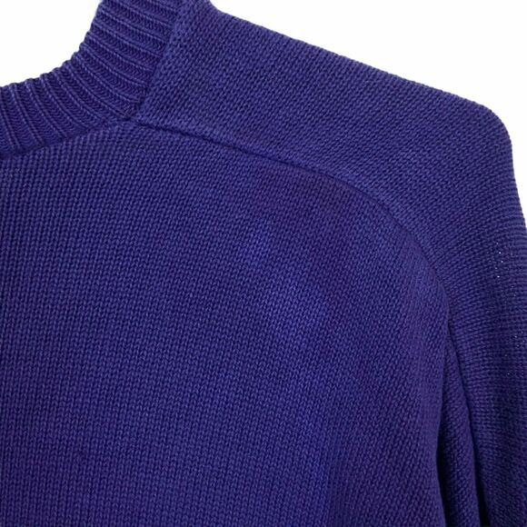 Varsity Sweater Andrew Rohan Mens Purple Long Sleeve Cotton V Neck Size 3XL - Picture 3 of 13